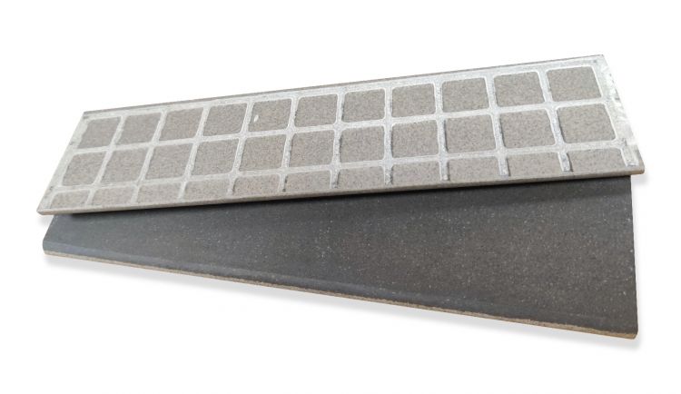 Grey Dark Matte Bullnose 3 x 12